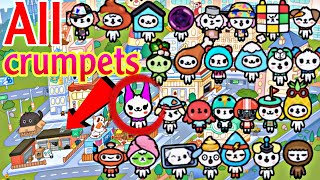 ALL CRUMPETS in TOCA BOCA 🌍Toca Life World secret crumpets [upl. by Ennoved]