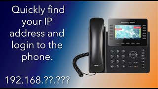 How to quickly login to a Grandstream GXP VoIP phone [upl. by Marcello392]