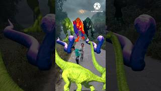 Big dinosaur trex chase part106youtubeshorts trex dinosaur jurassicworld dinosarfight shorts [upl. by Janie]