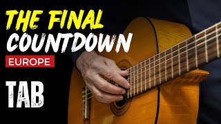 The Final Countdown  Europe  EASY Fingerstyle Guitar Lessons TAB [upl. by Eliathas580]