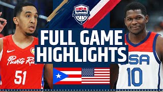 Puerto Rico vs USA SHOWCASE  FULL GAME HIGHLIGHTS  August 7 2023 [upl. by Takakura]