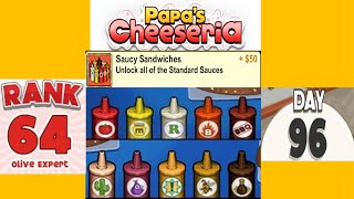 Papas Cheeseria  RANK 64  All Standard Sauses Unlocked [upl. by Gaeta]