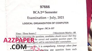 Mdu BCA 2nd Sem LOC Question Paper 2021 [upl. by Etaner]