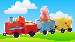 Peppa Pig Weebles PullAlong Train Ride with Friends [upl. by Ezarras]