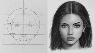 Portrait Drawing Technique  Loomis Method [upl. by Rdnaskela]