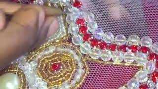 Tambour beading on asooke by Minaladi [upl. by Semele154]