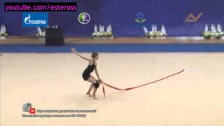 Aleksandra Soldatova Training Ribbon  Russian Championships Penza 2014 [upl. by Herculie]