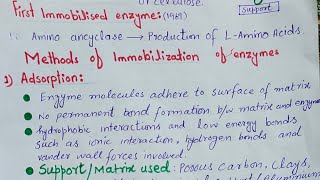 Enzyme Immobilization  Enzyme Biotechnology  Method  Advantages [upl. by Narah]