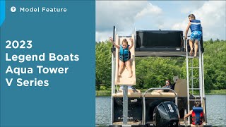 2023 Aqua Tower Sport Pro  VSeries Pontoon [upl. by Ayahc]