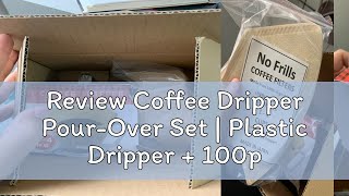 Review Coffee Dripper PourOver Set  Plastic Dripper  100pcs Filter Paper  Plastic Scoop  14 C [upl. by Atiker722]