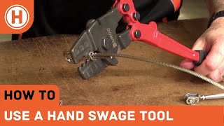 How To Use a Hand Swage Tool To Crimp Ferrules On Wire Balustrade  HAMMERSMITH [upl. by Pollyanna]