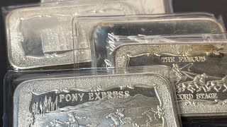 Vintage Mother Lode Mint 1 oz Silver Bars  5 oz for the Guardhouse Box silverbar vintagesilverbar [upl. by Lleynod996]