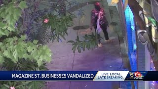 NOPD investigating vandalism on Magazine Street [upl. by Felicia43]