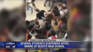 Several students suspended after all out brawl breaks out at DeSoto High School [upl. by Babb377]