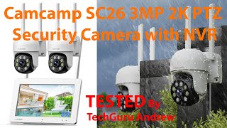 Camcamp SC26 2K PTZ Security Camera with NVR Monitor [upl. by Remsen684]