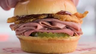 Arbys Commercial 2023  USA • Bourbon BBQ Sliders2 [upl. by Kiker]