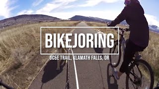 Bikejoring  OCampE TRAIL KLAMATH FALLS OR [upl. by Dawaj85]