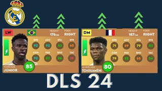 Dls 24  New and Updated Real Madrid Player Ratings  Dls 24 Player Upgrades [upl. by Ellennahs]