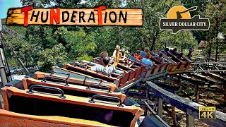 2024 Thunderation Roller Coaster On Ride 4K POV Silver Dollar City [upl. by Halliday]