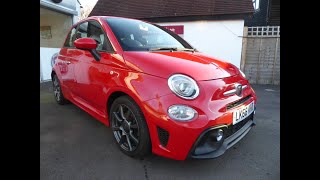 GREAT SPEC ABARTH 595 145  24K  LEATHER SAT NAV AND CLIMATE CONTROL CAM BELT REPLACED [upl. by Keavy]