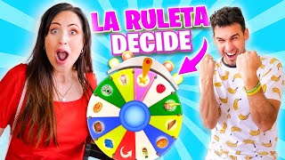 LA RULETA DECIDE QUE COMEMOS por 24 HORAS 😱 Sandra Cires Art y Harold Artist 🔥 [upl. by Veneaux802]