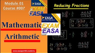 Course 07 Reducing Fractions  EASA PART 66 MODULE 1  Mathematics Arithmetic [upl. by Arihk]