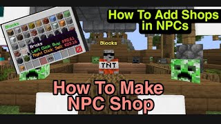 How To Make NPC Shop GUI In Aternos  How To Make NPCShops For Free [upl. by Volin]