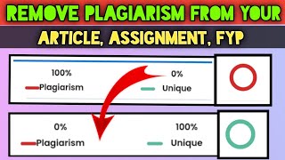 How To Remove Plagiarism  How To Avoid Plagiarism Plagiarism Kaise Remove Kren Plagiarism Checker [upl. by Free]