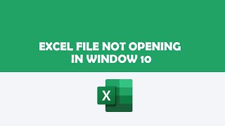 Fix Excel file wont Open issue in Windows 1011  Excel file not opening in window 1011 [upl. by Colwin]