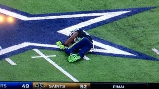 Seahawks Ricardo Lockette knocked out Injury vs Cowboys quotRicardo Lockette injuryquot knocked out [upl. by Aissak]