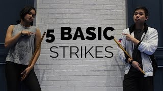 5 Basic Strikes  Arnis Training Tutorial [upl. by Haelak]