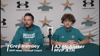 Pregame News Conference before MVPs 1st Football Playoff game [upl. by Egag]