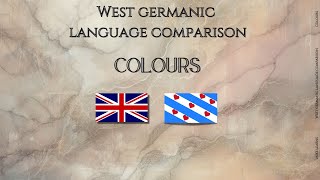 English and Frisian Comparison Colours  English Linguistics frisian [upl. by Merete]