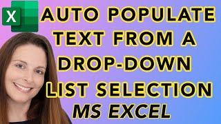 How To Auto Populate Text From A DropDown List Selection in MS Excel  Create Fillable Forms [upl. by Daughtry]