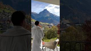 BEST HOTEL BALCONY IN MY LIFE 🤯 KEMPINSKI PALACE ENGELBERG SWITZERLAND switzerland hotel [upl. by Zennas806]