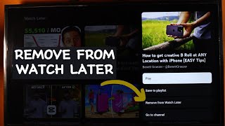 How to Remove Video from Watch Later on YouTube from Smart TV [upl. by Frost]