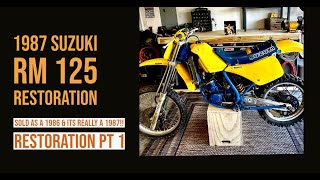 1987 Suzuki RM 125 Restoration PT 1 [upl. by Thirza]