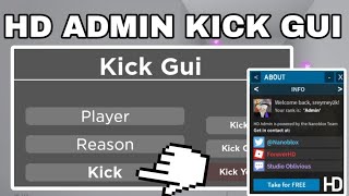 NEW Roblox HD Admin Kick Ban Script GUI 2024 HydrogenFluxusArceus x Mobile [upl. by Jobyna790]