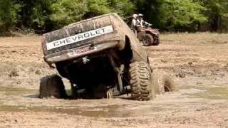 MUD TRUCKS BIG BLOCK Chevy Silverado on 54 BOGGERS STUCK [upl. by Alamaj]