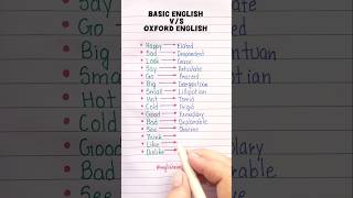 Basic vs Oxford English Vocabulary 🔥📖 english grammar education learning [upl. by Atoiganap702]