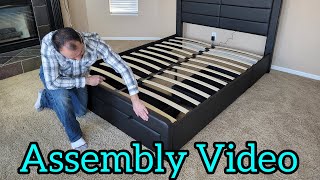 Lets Assemble This Yaheetech QueenSized Bed Frame [upl. by Ain]