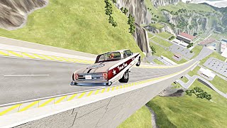 Beam NG Ramp Jump challenge beamngdrive crashtest dodgechallenger mercedes ferrari [upl. by Ahsaeit]