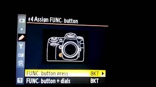 Nikon D300  How to set up Auto Bracketing [upl. by Volnay]