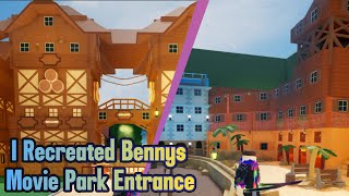 I Recreated Bennys Movie Park Entrance moviepark [upl. by Wallraff]