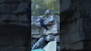 V1 at the gunks bouldering climbing rockclimbinggym [upl. by Aramac]