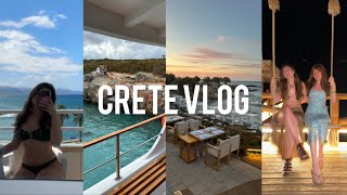 Crete Greece Vlog boat days beach clubs waterparks north crete🇬🇷🍹🐚 [upl. by Nalaf]