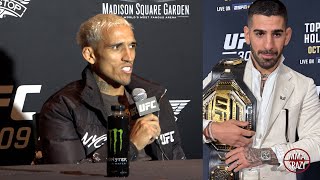 Charles Oliveira WARNS Ilia Topuria quotbe very careful when you coming up to t Lightweightquot [upl. by Jasper]