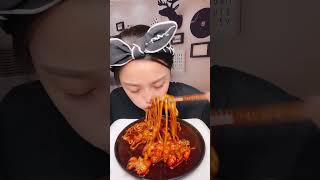 ASMR MUKBANG CHINESE NOODLES Eating Fire Noodlesتناول نودلز النار [upl. by Eanyl]