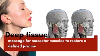 Deep tissue massage for masseter muscles to restore a defined jawline [upl. by Kelwin395]