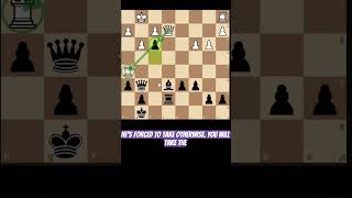 Amazing tactical pawn sacrifice chess chesstactics [upl. by Eidas]